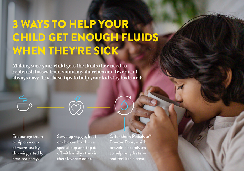 3 Ways to Help Your Child Get Enough Fluids When They're Sick