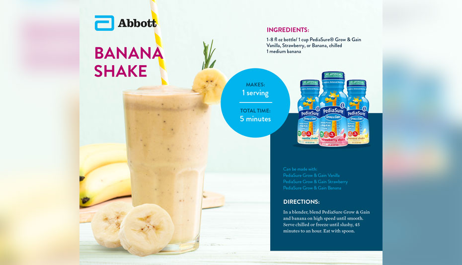 Banana shake with PediaSure recipe 